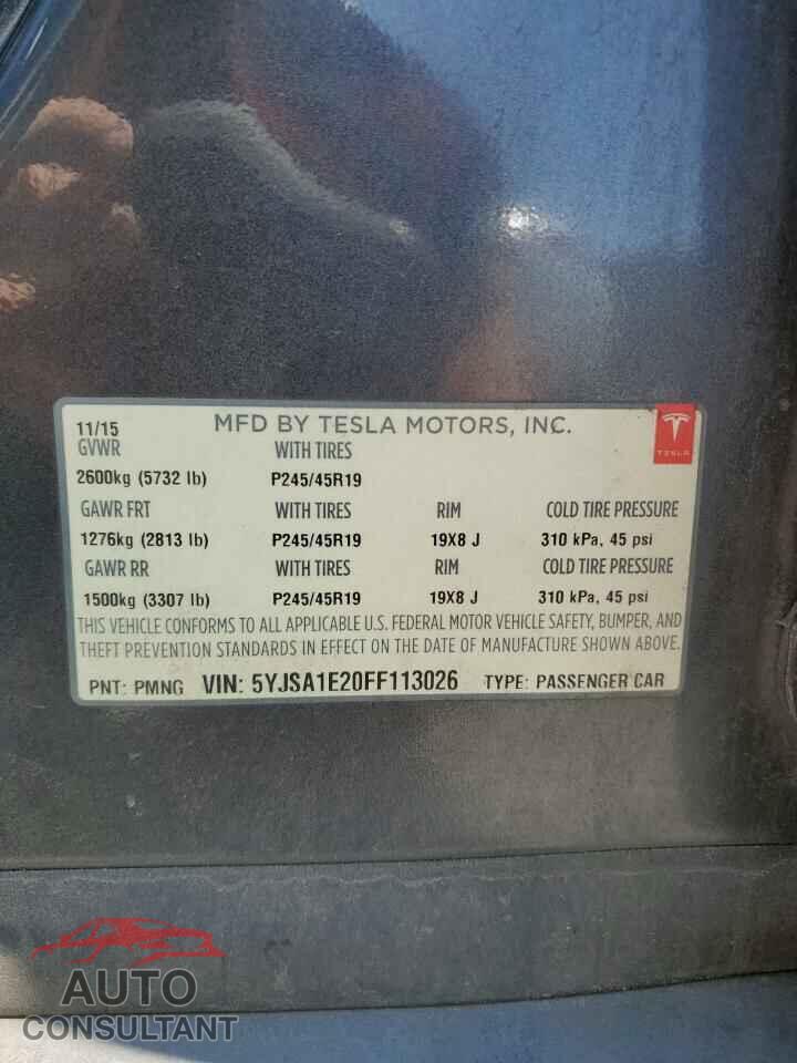 TESLA MODEL S 2015 - 5YJSA1E20FF113026