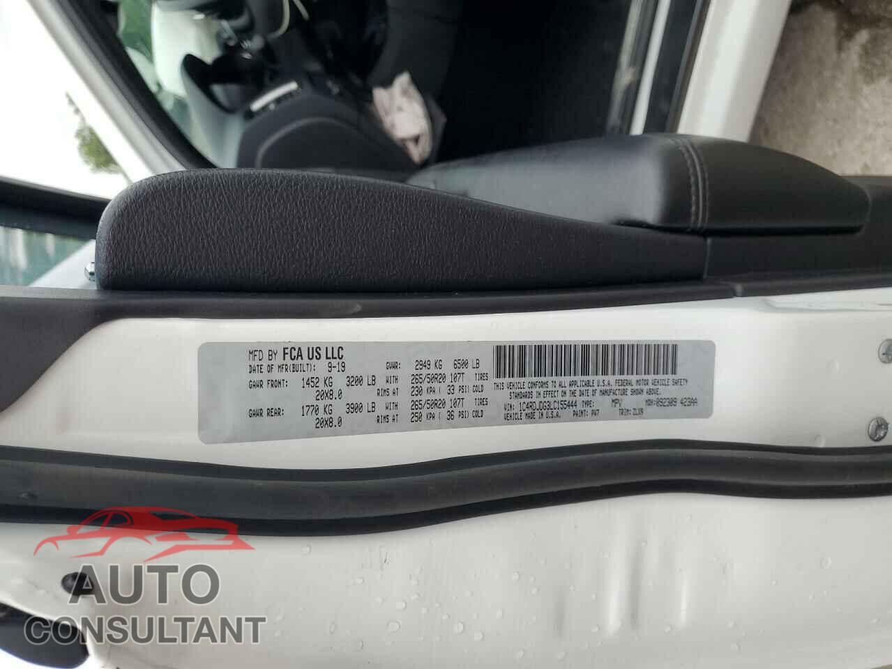 DODGE DURANGO 2020 - 1C4RDJDG3LC155444