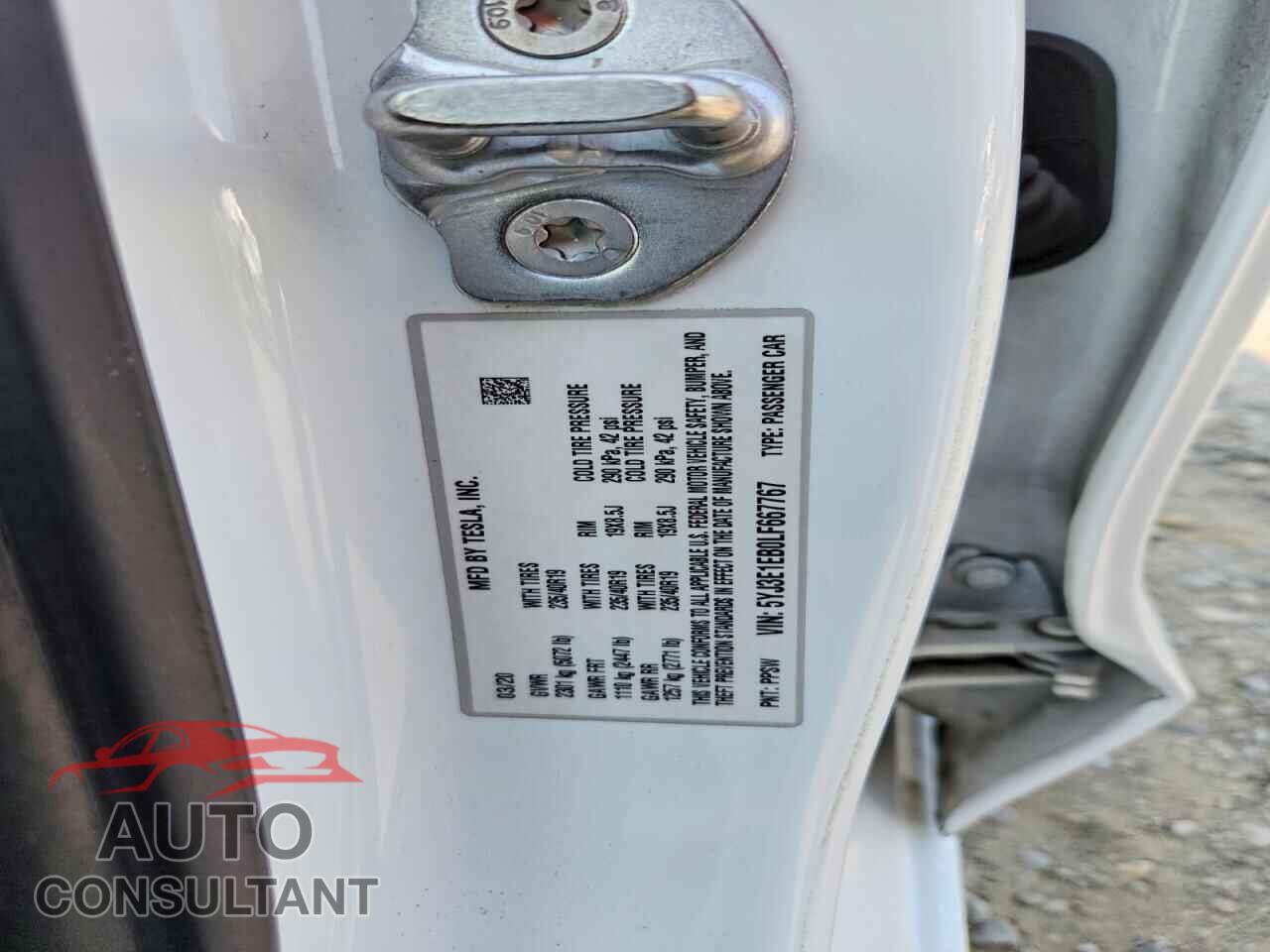 TESLA MODEL 3 2020 - 5YJ3E1EB0LF667767