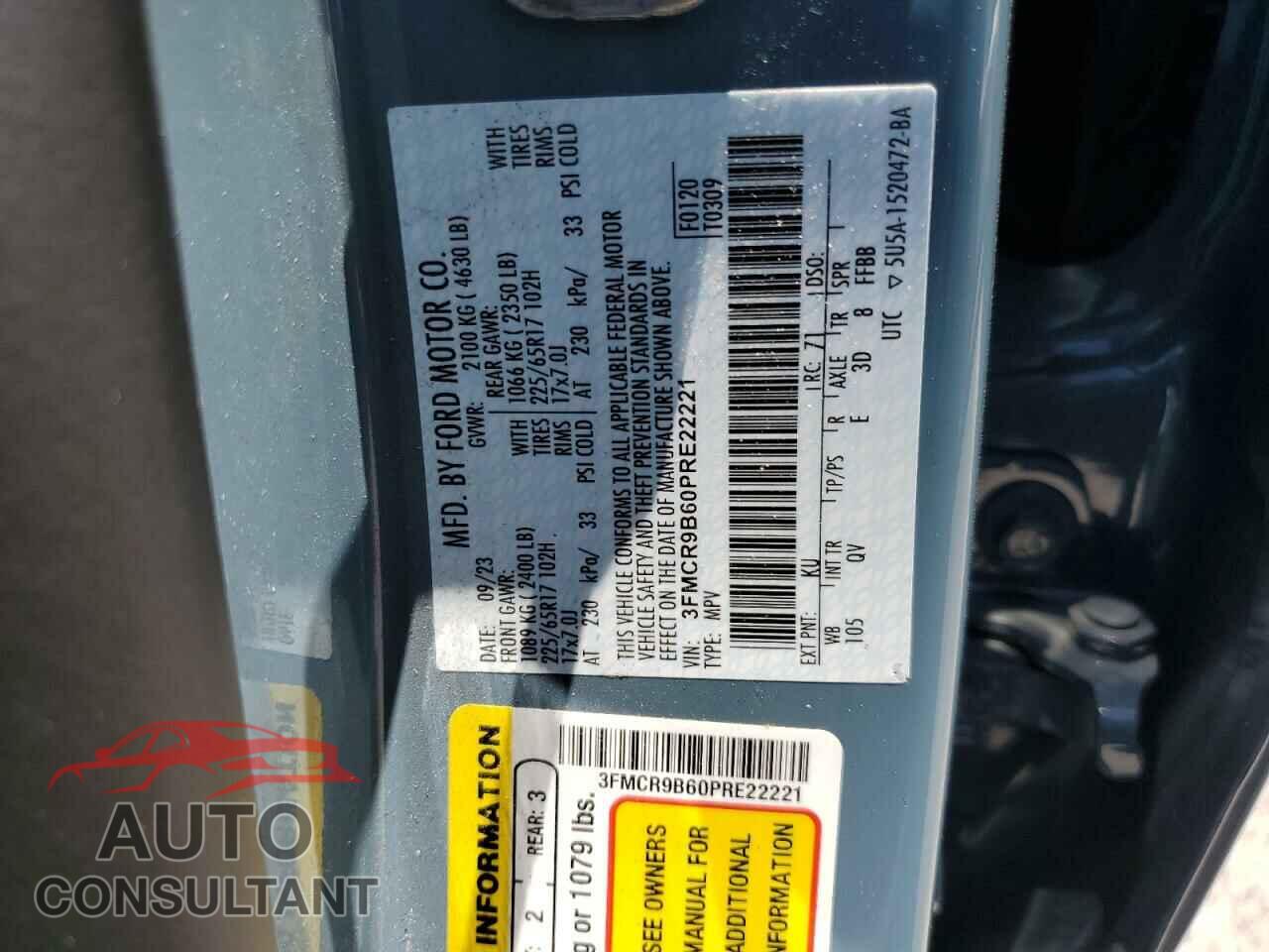 FORD BRONCO 2023 - 3FMCR9B60PRE22221