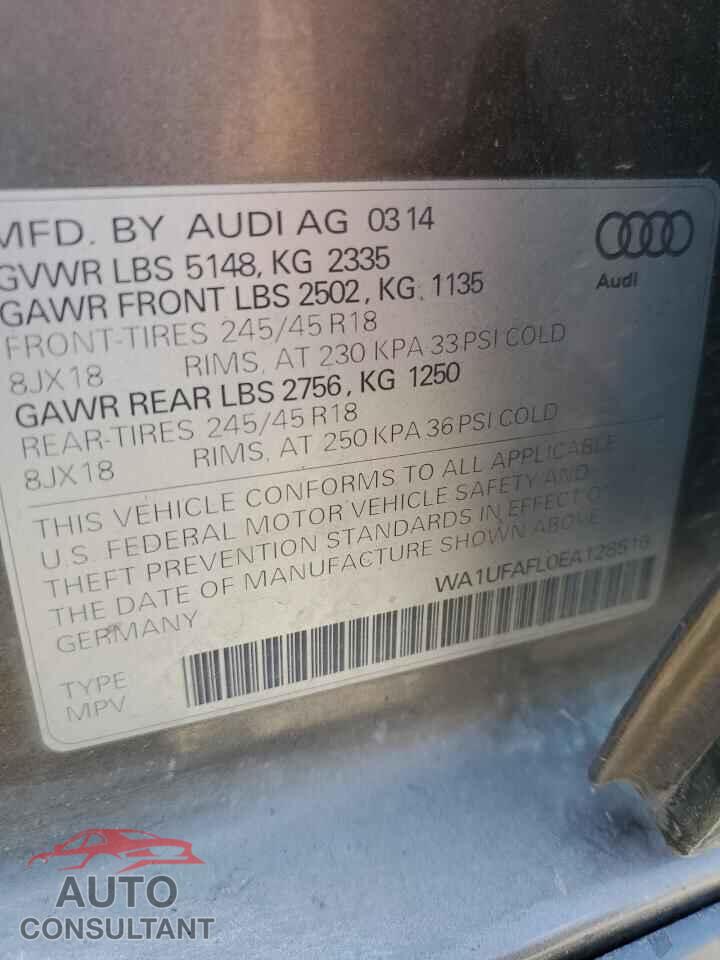 AUDI A4 2014 - WA1UFAFL0EA128516