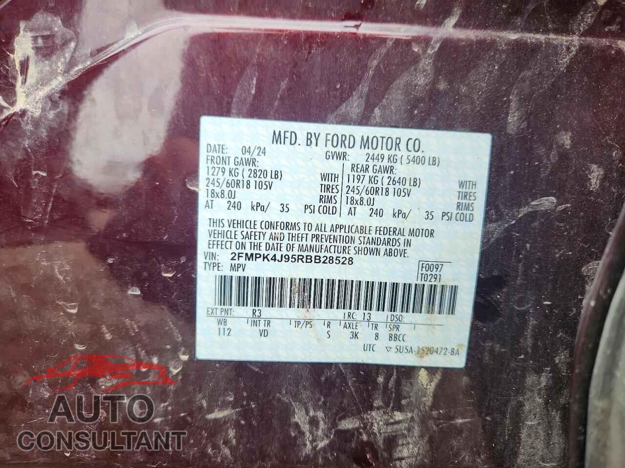 FORD EDGE 2024 - 2FMPK4J95RBB28528