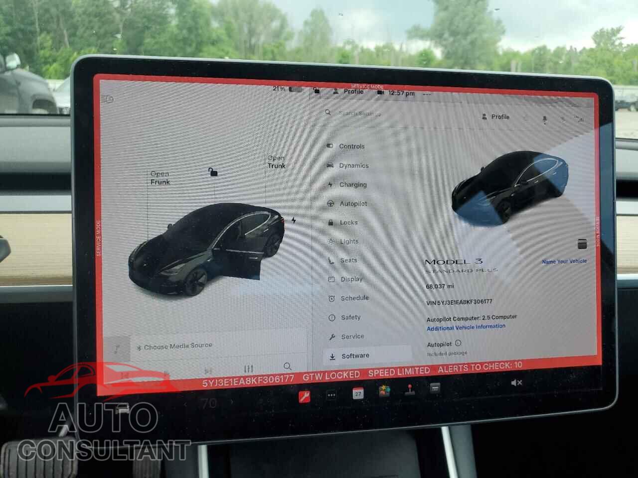 TESLA MODEL 3 2019 - 5YJ3E1EA8KF306177