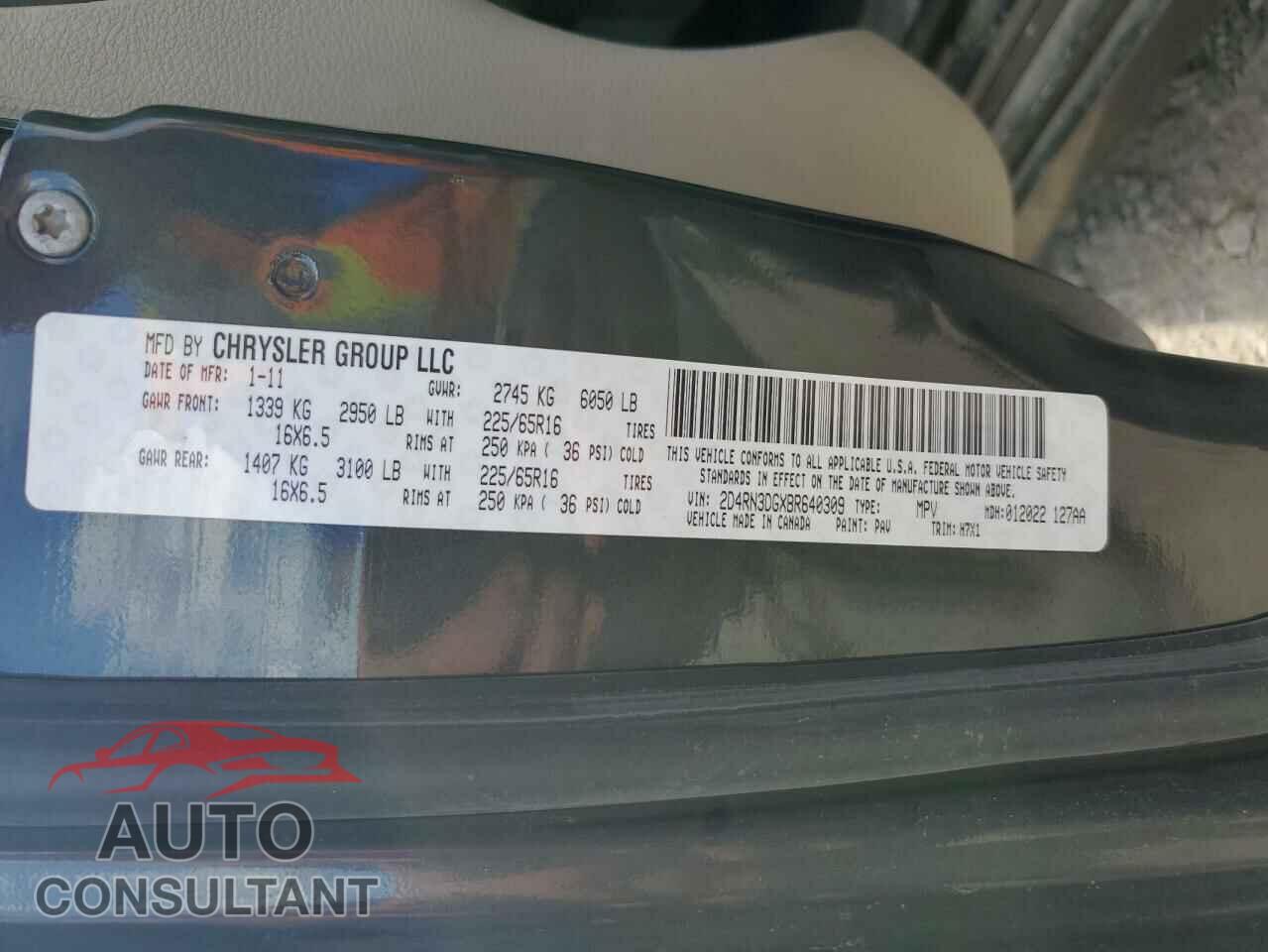 DODGE CARAVAN 2016 - 2D4RN3DGXBR640309