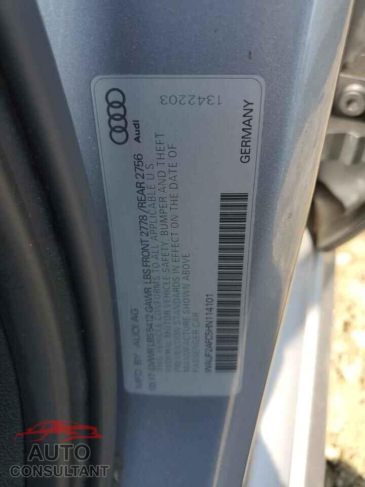 AUDI A6 2017 - WAUF2AFC5HN114101