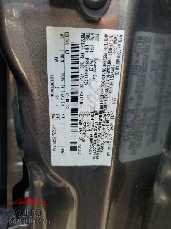 FORD CMAX 2013 - 1FADP5BU2DL527770