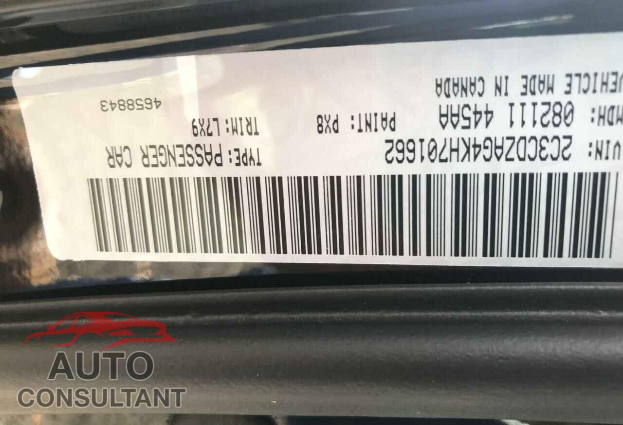DODGE CHALLENGER 2019 - 2C3CDZAG4KH701662