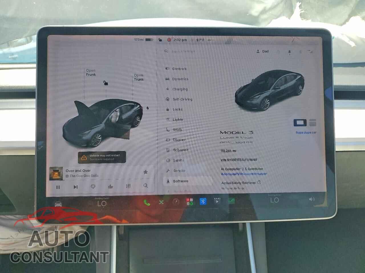 TESLA MODEL 3 2018 - 5YJ3E1EB8JF111848