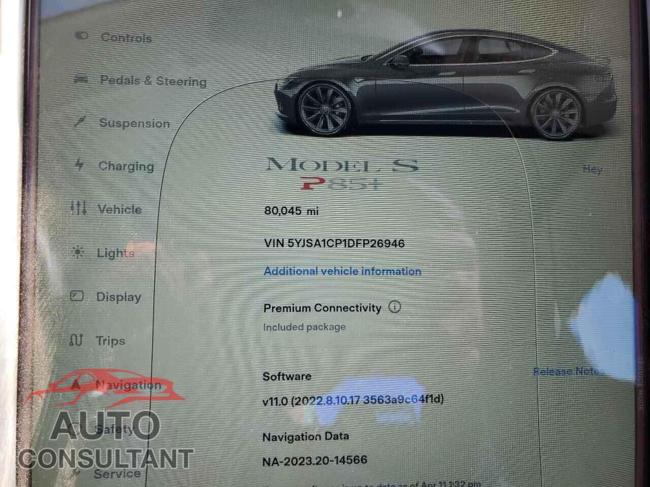 TESLA MODEL S 2013 - 5YJSA1CP1DFP26946