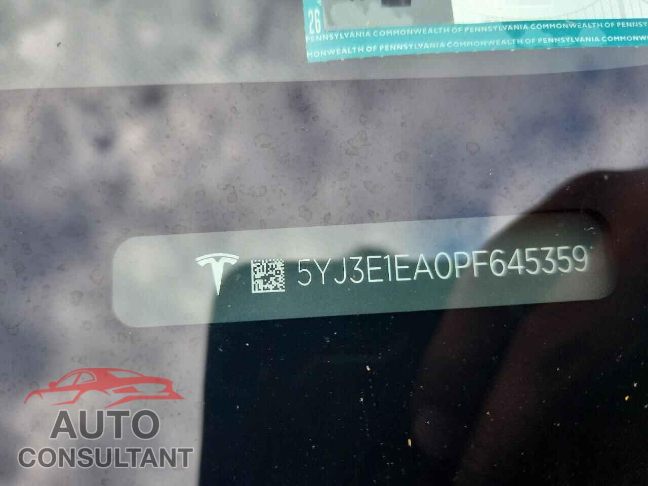 TESLA MODEL 3 2023 - 5YJ3E1EA0PF645359