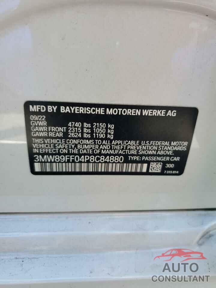 BMW 3 SERIES 2023 - 3MW89FF04P8C84880