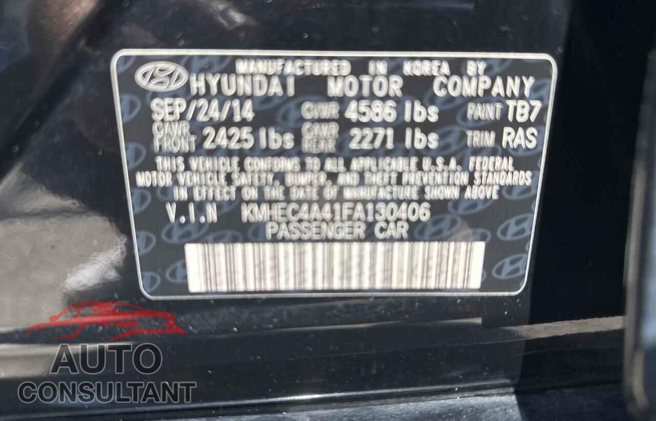 HYUNDAI SONATA 2015 - KMHEC4A41FA130406