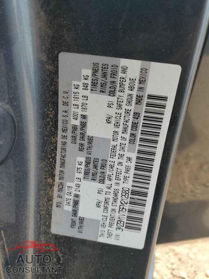MAZDA 3 2015 - 3MZBM1V76FM212980