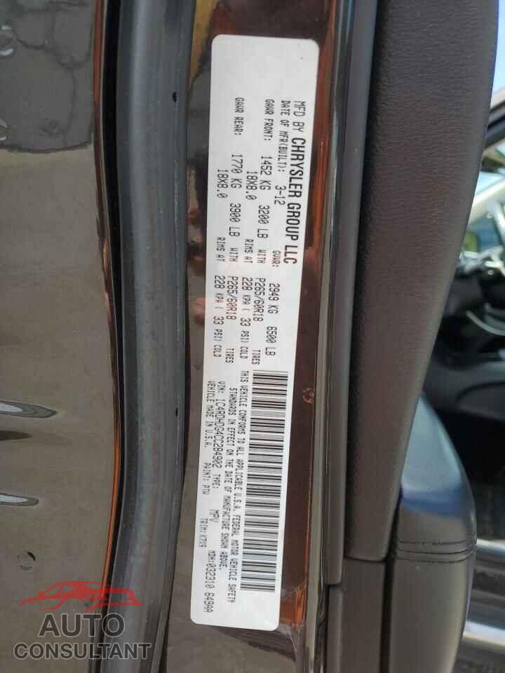 DODGE DURANGO 2012 - 1C4RDHDG4CC284902