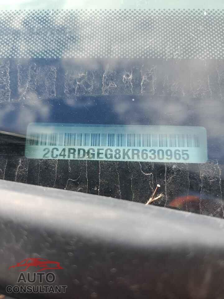 DODGE CARAVAN 2019 - 2C4RDGEG8KR630965