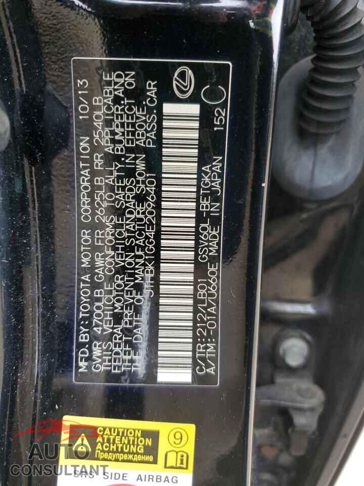LEXUS ES350 2014 - JTHBK1GG4E2096401