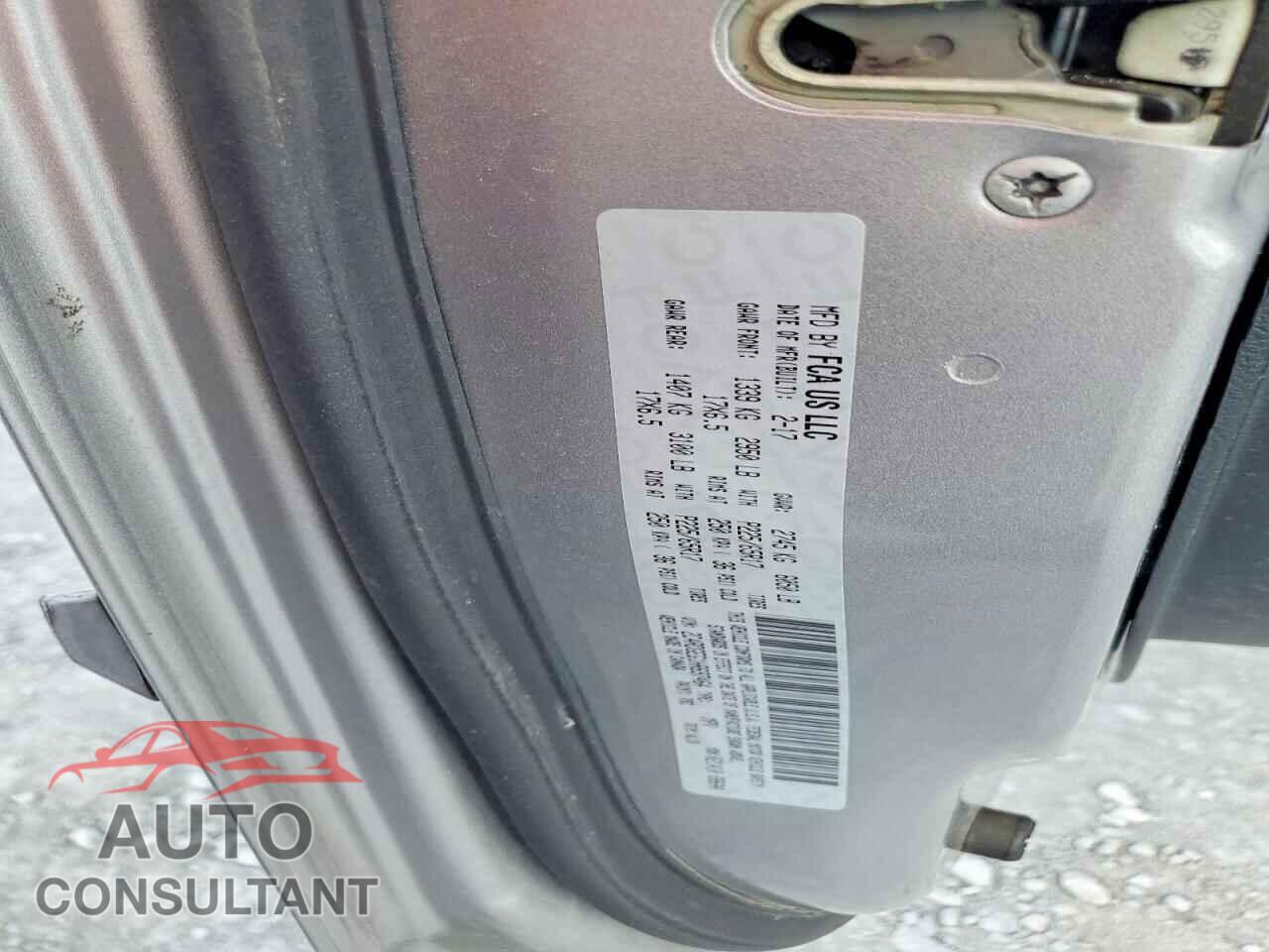 DODGE CARAVAN 2017 - 2C4RDGEG1HR697464
