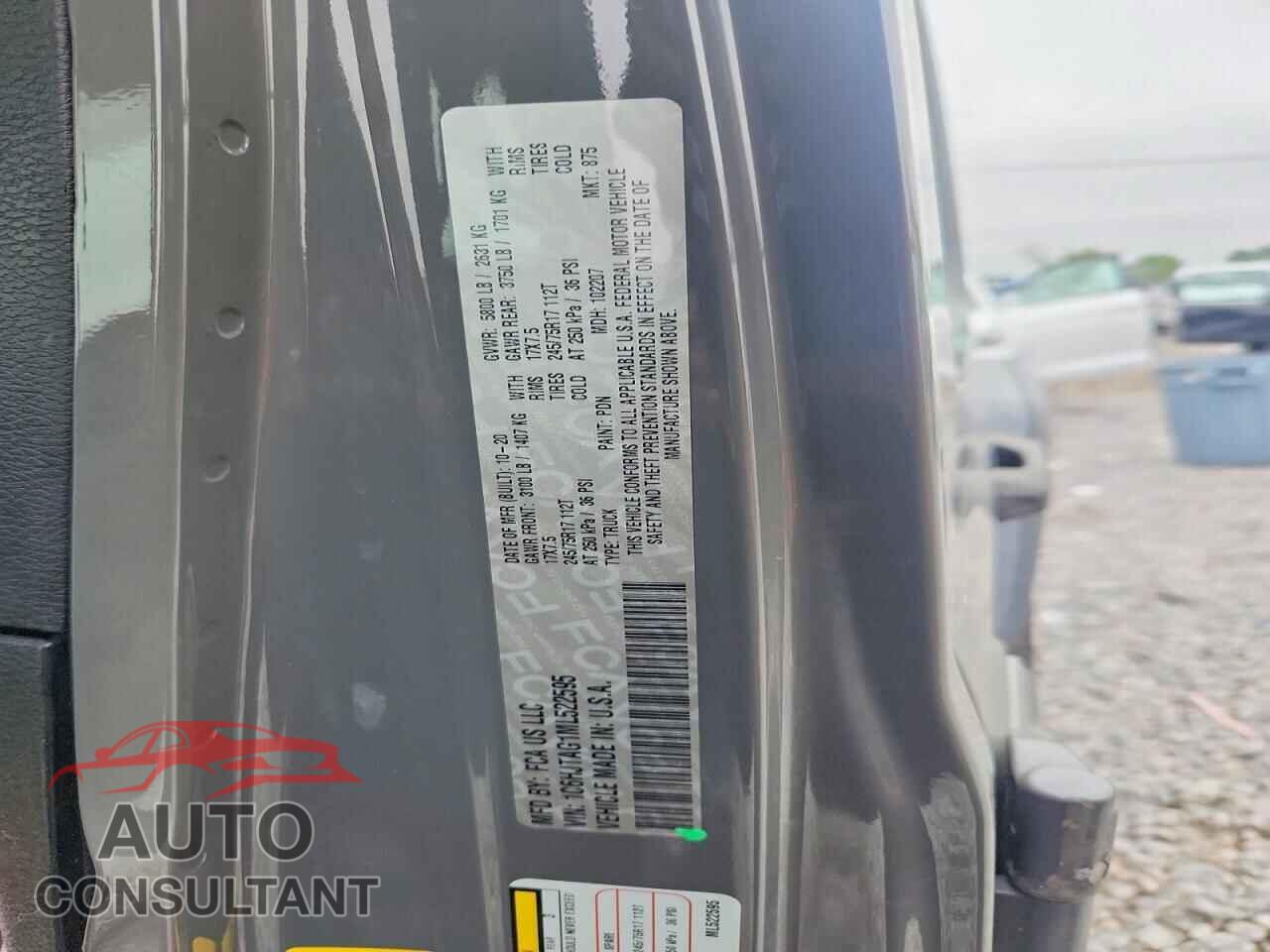 JEEP GLADIATOR 2021 - 1C6HJTAG1ML522595
