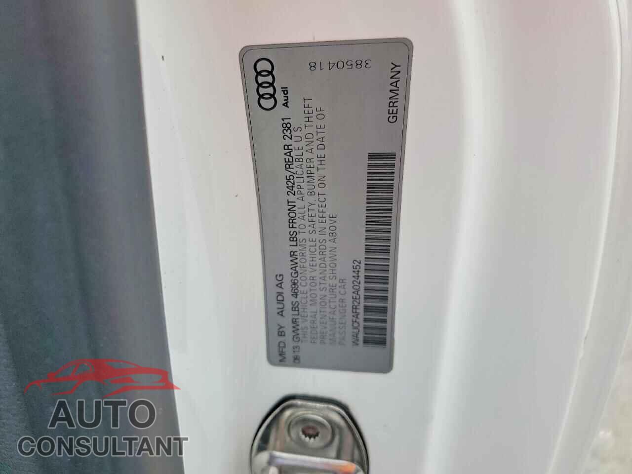 AUDI A5 2014 - WAUCFAFR2EA024452