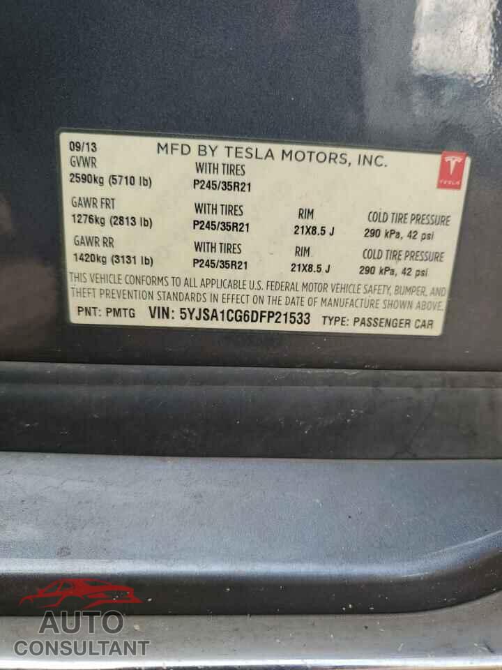 TESLA MODEL S 2013 - 5YJSA1CG6DFP21533