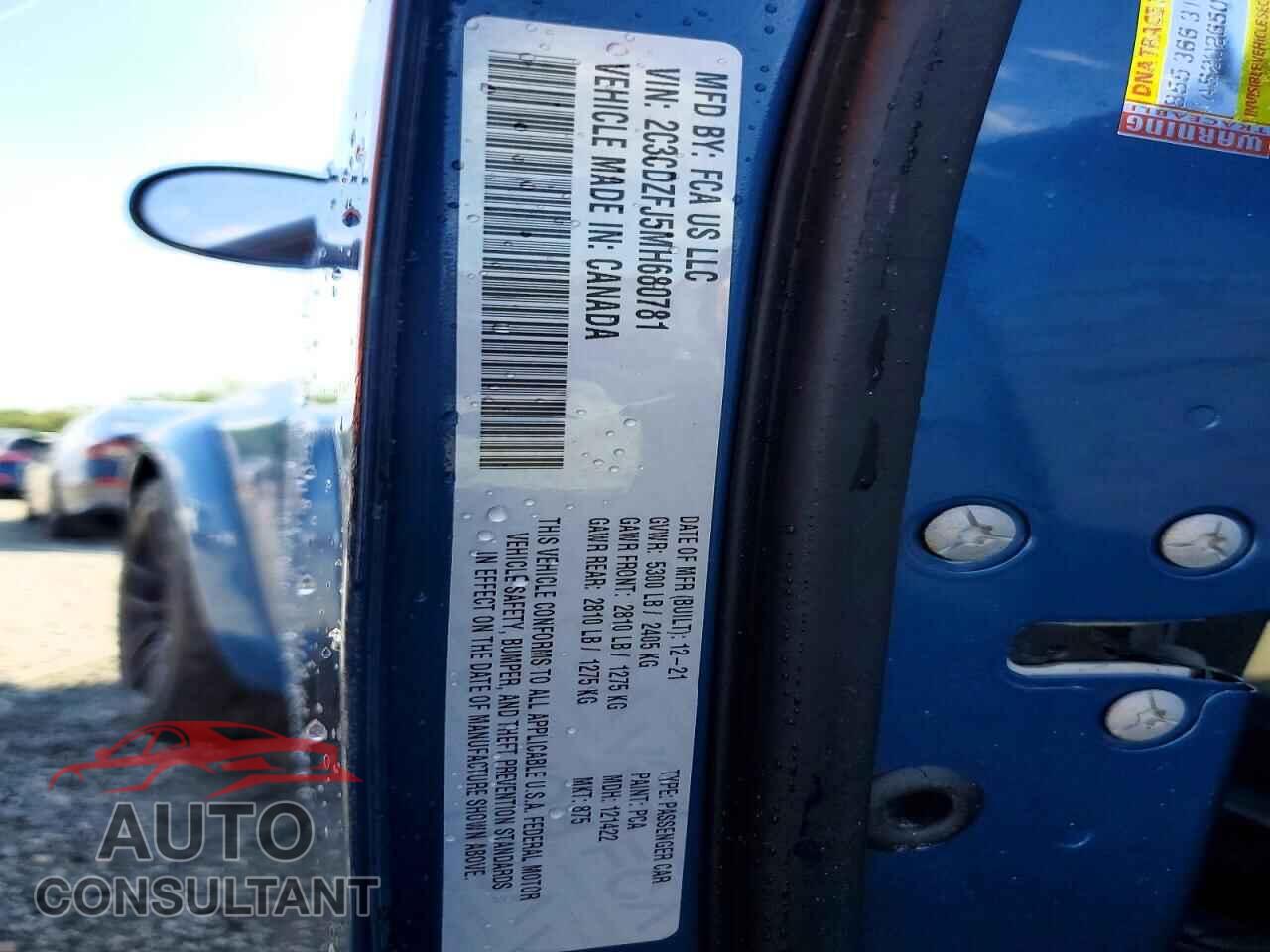 DODGE CHALLENGER 2021 - 2C3CDZFJ5MH680781