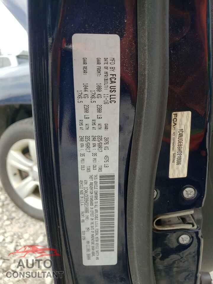 JEEP COMPASS 2017 - 1C4NJDEB9HD210086