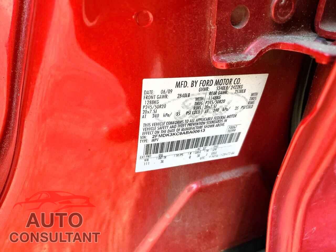 FORD EDGE 2010 - 2FMDK3KC9ABA00613