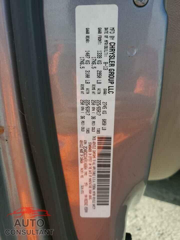 DODGE CARAVAN 2014 - 2C4RDGCG4ER146864