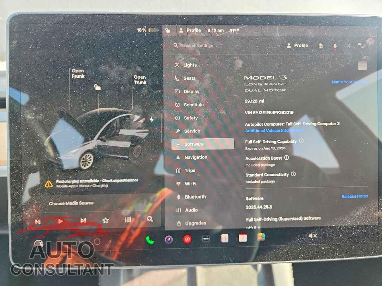 TESLA MODEL 3 2023 - 5YJ3E1EB4PF393219