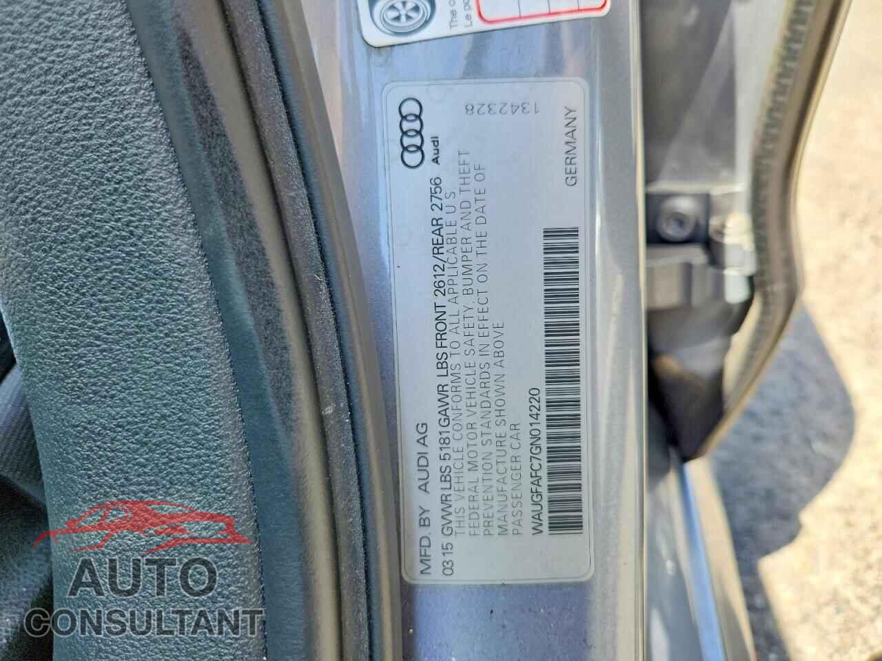 AUDI A6 2016 - WAUGFAFC7GN014220