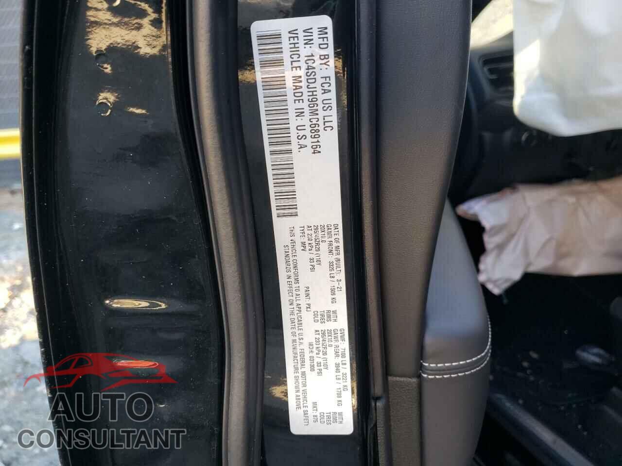 DODGE DURANGO 2021 - 1C4SDJH96MC689164