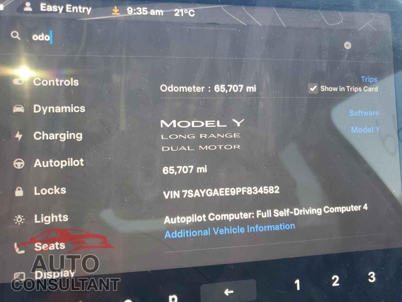 TESLA MODEL Y 2023 - 7SAYGAEE9PF834582