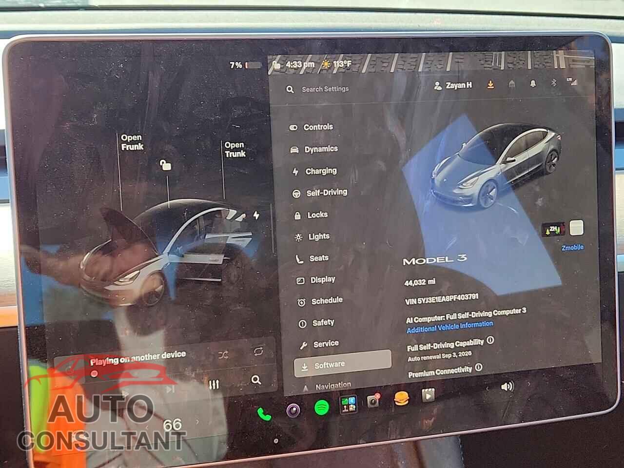 TESLA MODEL 3 2023 - 5YJ3E1EA8PF403791