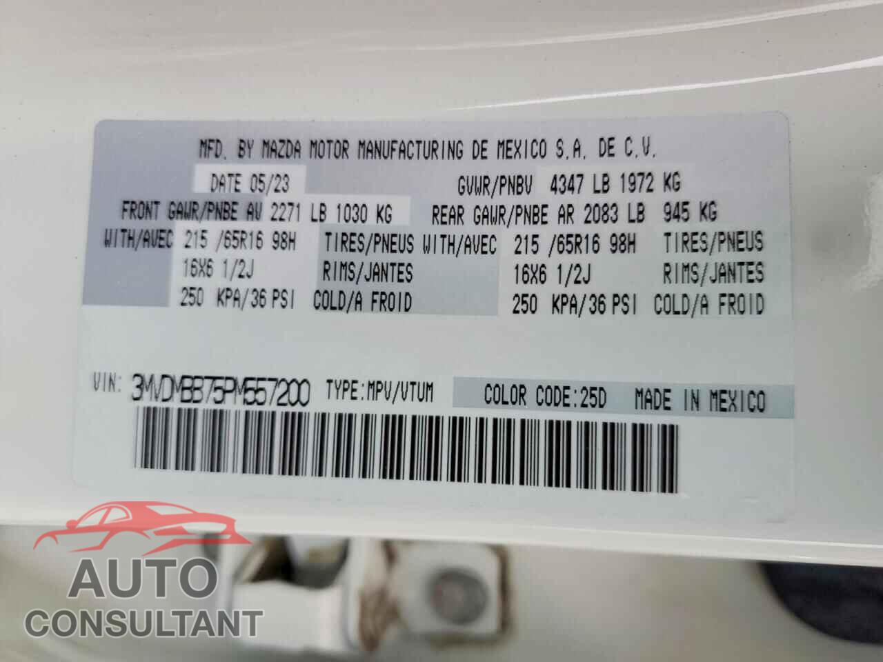 MAZDA CX30 2023 - 3MVDMBB75PM557200
