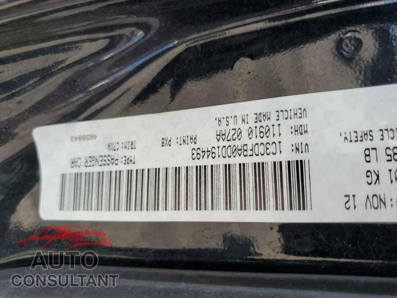 DODGE DART 2013 - 1C3CDFBA0DD194493