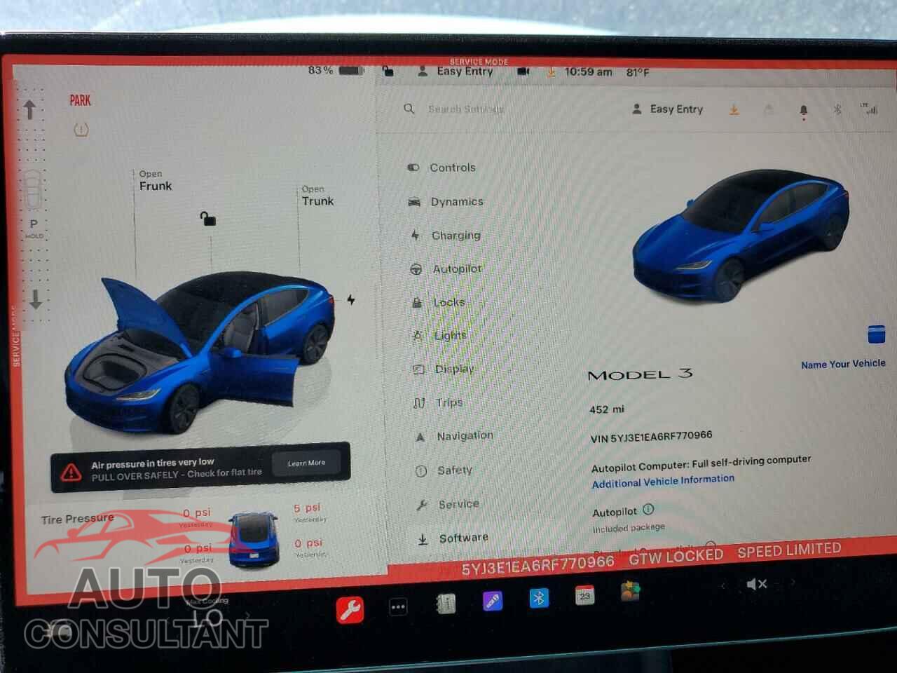 TESLA MODEL 3 2024 - 5YJ3E1EA6RF770966
