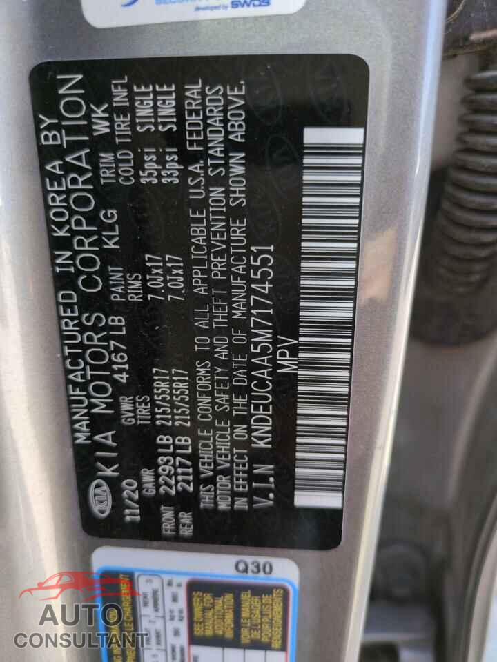 KIA SELTOS 2021 - KNDEUCAA5M7174551