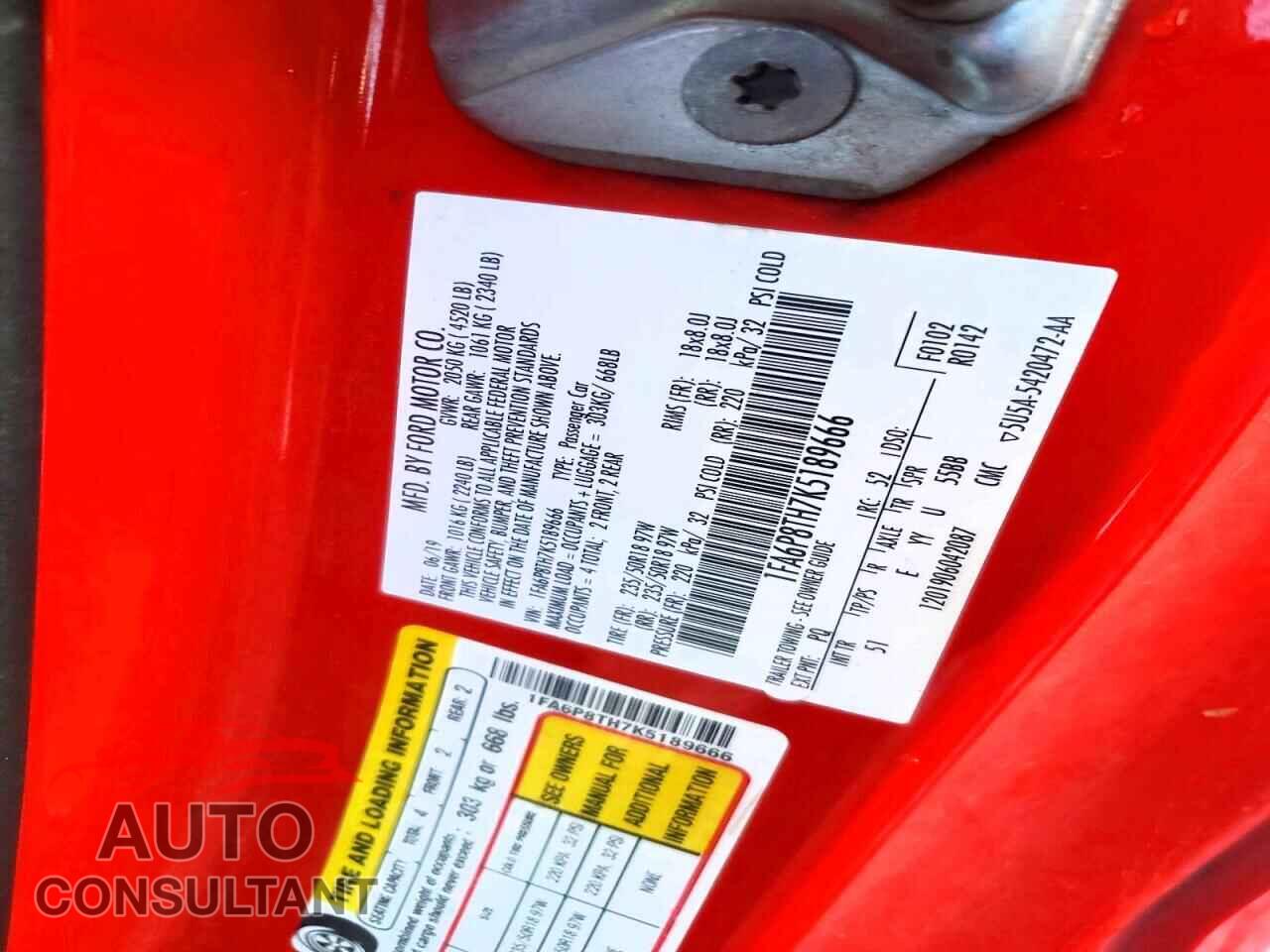 FORD MUSTANG 2019 - 1FA6P8TH7K5189666