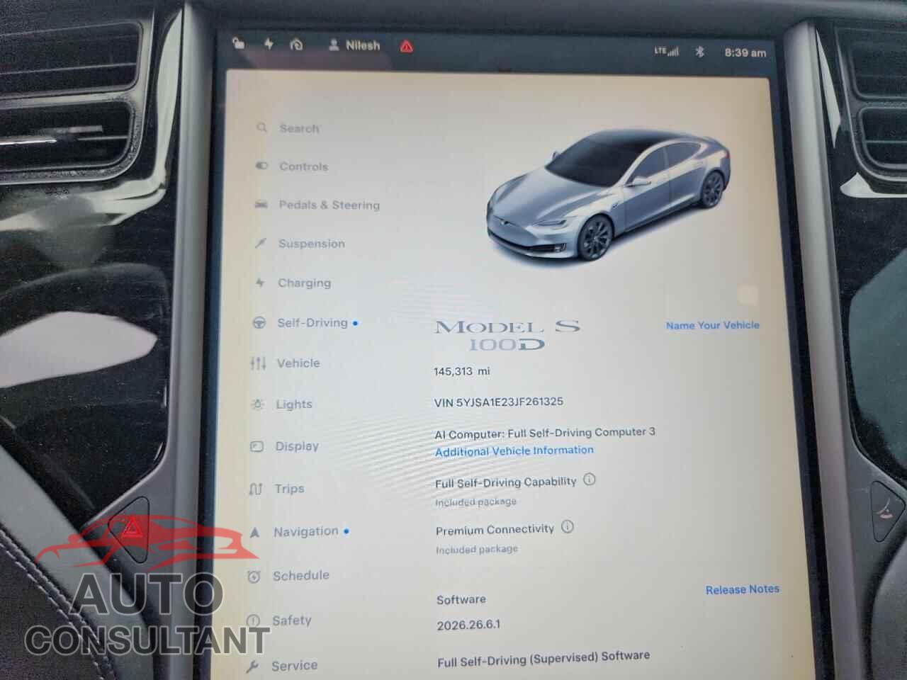 TESLA MODEL S 2018 - 5YJSA1E23JF261325