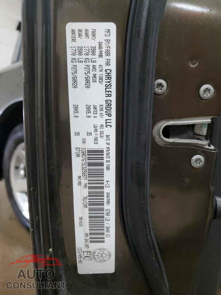 DODGE RAM 1500 2012 - 1C6RD7GT5CS256977