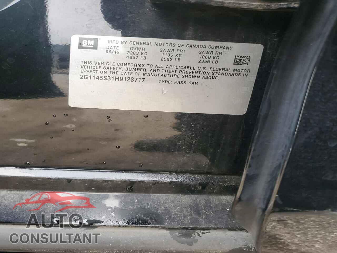 CHEVROLET IMPALA 2017 - 2G1145S31H9123717