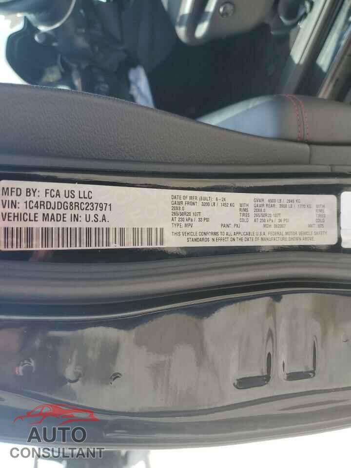 DODGE DURANGO 2024 - 1C4RDJDG8RC237971