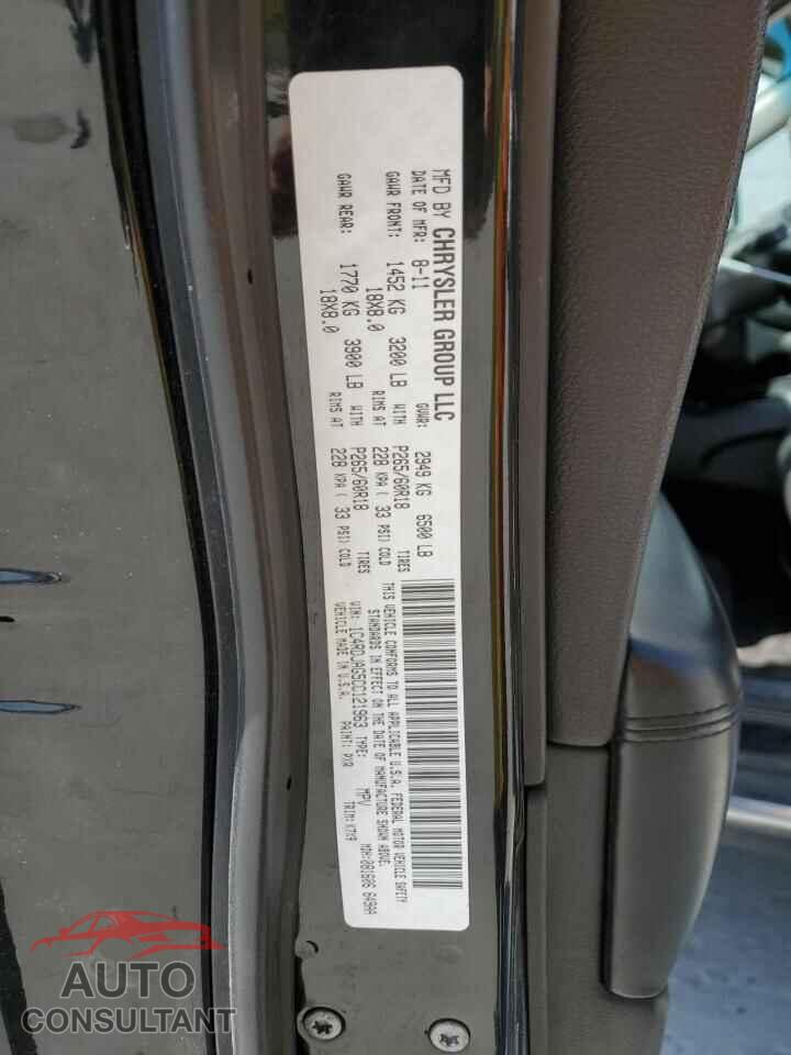 DODGE DURANGO 2012 - 1C4RDJAG5CC121963