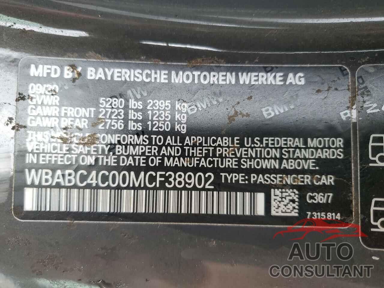BMW M8 2021 - WBABC4C00MCF38902