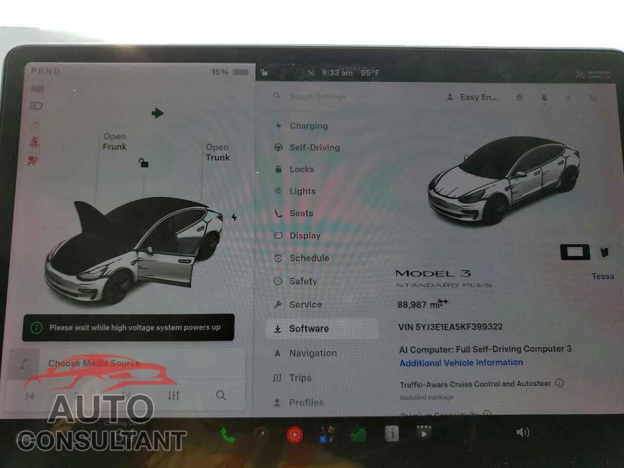 TESLA MODEL 3 2019 - 5YJ3E1EA5KF399322
