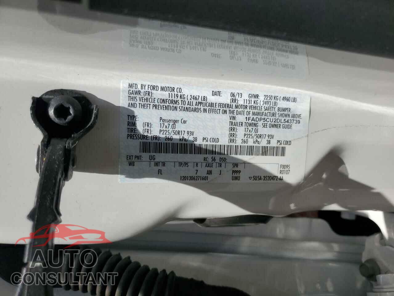 FORD CMAX 2013 - 1FADP5CU2DL543739