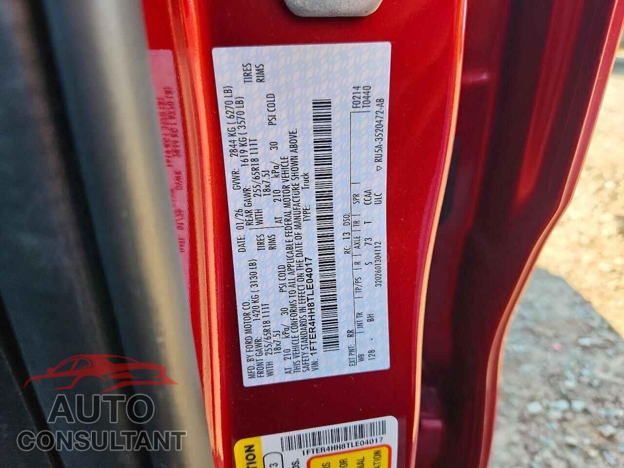 FORD RANGER 2026 - 1FTER4HH8TLE04017