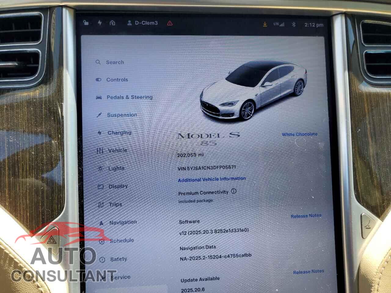 TESLA MODEL S 2013 - 5YJSA1CN3DFP05871