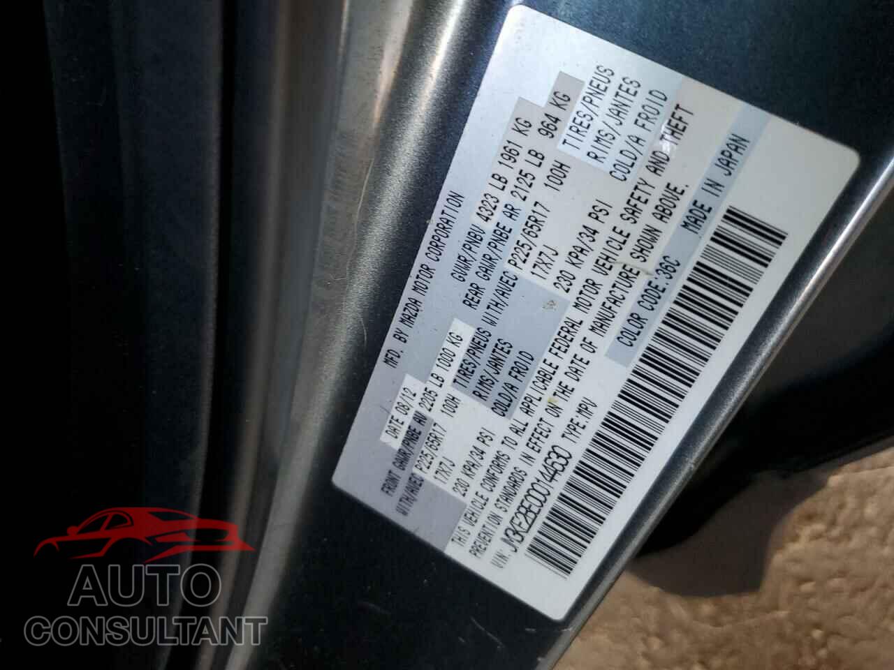 MAZDA CX-5 2013 - JM3KE2BE0D0144630