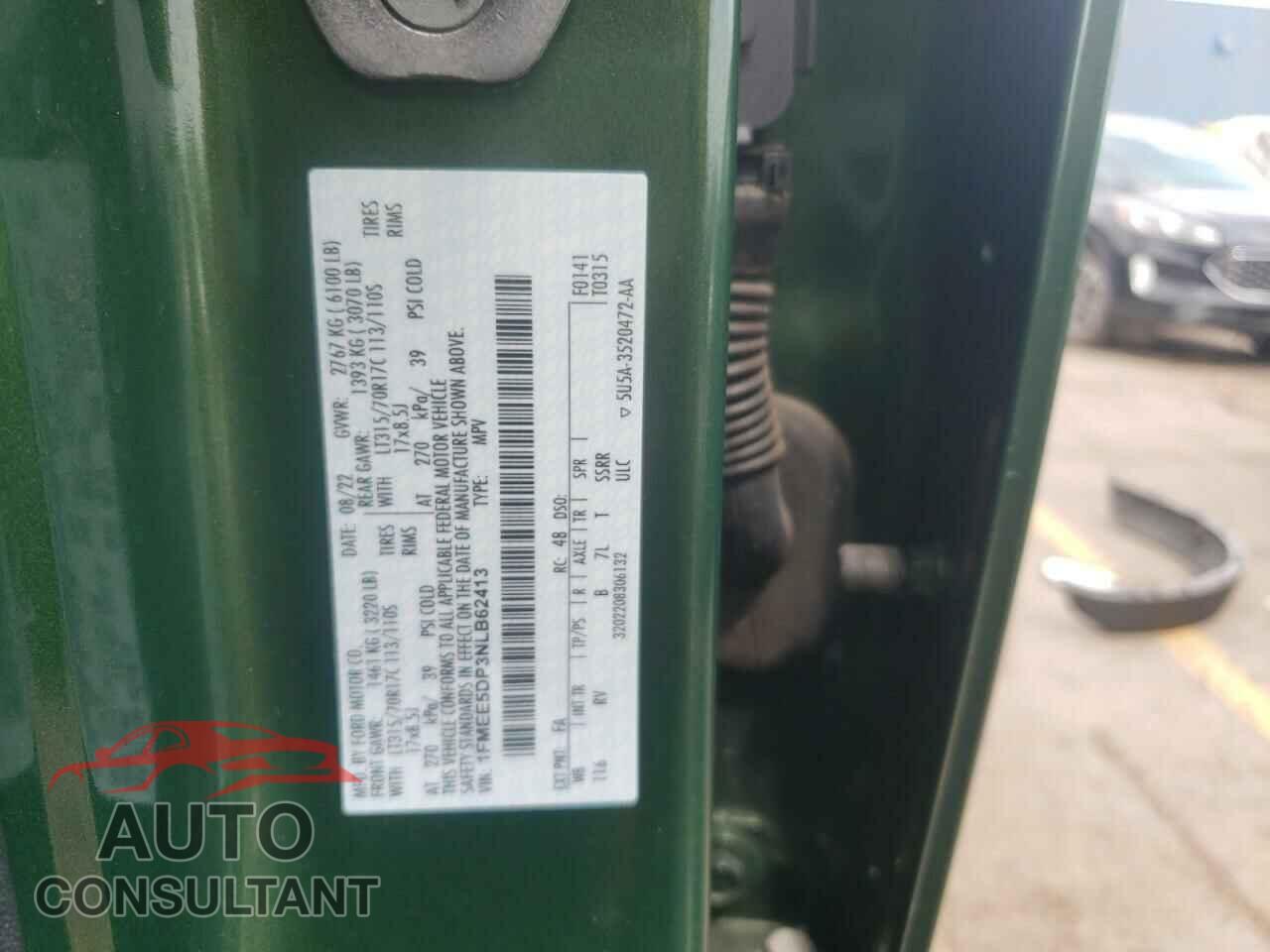 FORD BRONCO 2022 - 1FMEE5DP3NLB62413